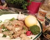 Une image de l'étape 1 de Gambas marinade au satay.