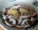Hình bước làm 1 của món Bạch tuộc và thịt xay xào giá