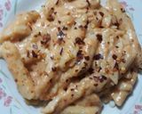 A picture of step 4 of Red sauce penny pasta.
