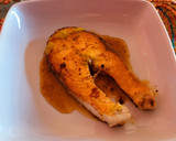 Foto del paso 4 de la receta: Salmón a la plancha con mostaza y miel