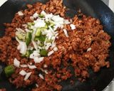 A picture of step 1 of Nachos with Chorizo and Jalapeños.
