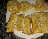 A picture of step 4 of Garlic bread in different shapes.
