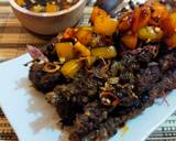 Sate Meranggi daging kambing dengan teflon empuk terasa rempah langkah memasak 5 foto