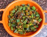 भिंडी प्याज़ वाली (bhindi pyaz wali) in recipe Hindi ) रेसिपी चरण 9 फोटो