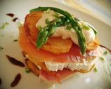 Foto del paso 12 de la receta Milhojas de patata con salmón ahumado y queso de cabra