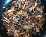 A picture of step 4 of Chicken X beef shawarma.