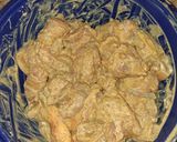 A picture of step 1 of Malai chicken.