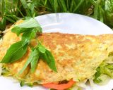 Hình bước làm 6 của món Trứng Tráng Với Bí Ngòi, Hành Tây