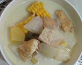 Foto langkah ke 5 dari resep Lodeh Buah Kundur, Jagung manis, Tahu Tempe.