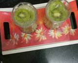A picture of step 4 of Kiwi virgin mocktail.