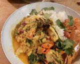 A picture of step 11 of Fish curry with coconut + turmeric.