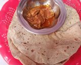A picture of step 3 of Roti with chicken salan.