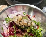 A picture of step 3 of Beetroot Raita.