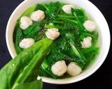 Hình bước làm 3 của món Canh Cải Bó Xôi Nấu Mọc