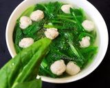 Hình bước làm 3 của món Canh Cải Bó Xôi Nấu Mọc