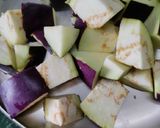 A picture of step 1 of Potato, Brinjal Dry Curry With Mixed Mustard Powder.
