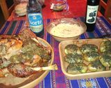 Foto del paso 9 de la receta: Pavita rellena a los 4 quesos y papas estrelladas al estragón