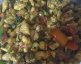 A picture of step 3 of Chicken stuffed squid.