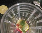 A picture of step 1 of Orange rose mojito mocktail.