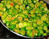 A picture of step 2 of Kundru ki Varta#greenveg.