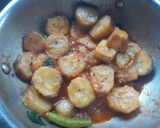 A picture of step 3 of Raw Banana Subzi.