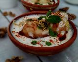 A picture of step 9 of Walnut paneer stuffed Dahi Vada.