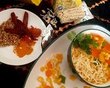 A picture of step 5 of Maggi vegan laksa soup.