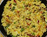 A picture of step 6 of Mexican rice.