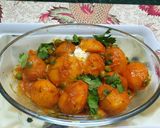 A picture of step 4 of Radhaballavi & Aloo Dum.