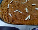 A picture of step 5 of Singhare ke aate ki burfi.