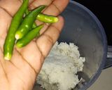 A picture of step 1 of Rice bread roll(leftover rice).