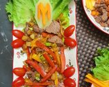 Hình bước làm 4 của món Bò xào ớt chuông