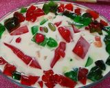 A picture of step 1 of Fruit custard.