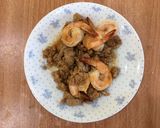 รูปขั้นตอนการทำที่ 5 ของ กุ้ง&หมูสับผัดน้ำมันหอย