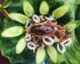 Hình bước làm 2 của món Mực lá chiên giòn