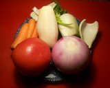 Foto del paso 1 de la receta: Judías blancas con verduras y patatas rosadas
