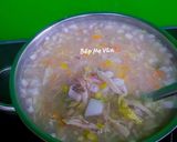 Hình bước làm 2 của món Súp gà mực ống và rau củ