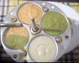 A picture of step 3 of Barnyard Millets -Idli and Dosa (Tri colour).