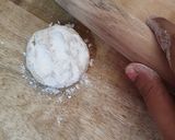 A picture of step 9 of Poha onion triangle samosa.