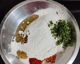 A picture of step 1 of मेथी के (थेपले)पराठे.