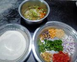 A picture of step 1 of Vegetable Upma.