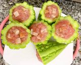 Hình bước làm 3 của món Khổ qua nhồi thịt chả cá