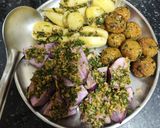 A picture of step 7 of Seasons Freshest Flavours ln A Bowl ----- Methi Muthiya, Ratalu, Tuver Dana, Bateti Nu Shaak.