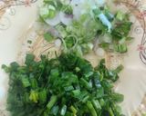 A picture of step 1 of Potato with spring onion.