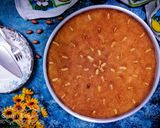 A picture of step 9 of Halawani Basbousa with Nuts 😋👌.