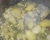 A picture of step 1 of Mokimo,Soy minced chunks served with salad.