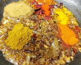 A picture of step 3 of Lockdown chicken curry.