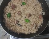 A picture of step 8 of Beef kofta pulao.
