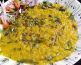 A picture of step 4 of Chanaki Achari daal.