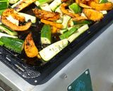 A picture of step 5 of Safari oven baked vegetables and a garlic ginger pork shoulder.